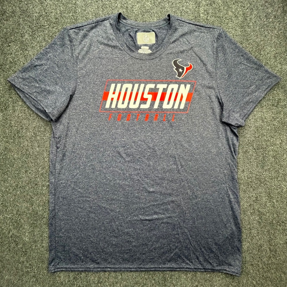 NFL Houston Texans T-Shirt Mens XL Heather Blue Football Performance Tee